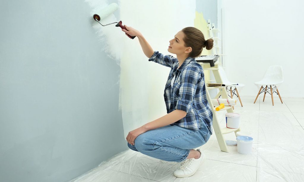 pintando las paredes
